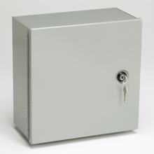 Product image for B-Line 36306-1PP Type-1 Panel Enclosure, 36" x 30" x 6" NEMA 1, Hinged cover, 1PP enclosure, Wall mount, Medium single door, Keyhole slots, Carbon steel