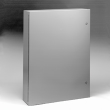 Product image for B-Line 483613-1 Type-1 Panel Enclosure, 48" x 36" x 13" NEMA 1, Hinged cover, 1 enclosure, Wall mount, Medium single door, Keyhole slots, Carbon steel