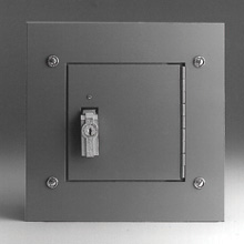 Product image for B-Line 24124-TCF Utility Enclosure, 24" x 12" x 4" NEMA 1, Hinged cover, TCF cabinet, Flush mounted, Medium single door, Thru holes, Carbon steel