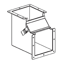 Product image for B-Line 126-12LE9B Wireway Elbow Fitting, Sealing plate kit, Lay-in, 90? elbow, inside opening, NEMA 12, Steel, ANSI 61 gray painted finish