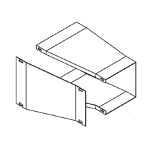 Product image for B-Line 881010-FR Wireway Reducer, HSCA adapter style connector, NEMA 1, Steel, ANSI 61 gray painted finish, 8" X 8"