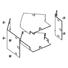 Product image for B-Line 101045-HSLCOMBO Wireway Elbow Fitting, Lay-in, 90? elbow, combo opening, NEMA 1, Steel, ANSI 61 gray painted finish, 10" X 10"