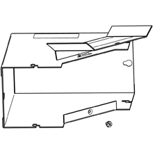 Product image for B-Line 1010-HSLIN Wireway Elbow Fitting, Lay-in, 90? elbow, inside opening, NEMA 1, Steel, ANSI 61 gray painted, 10" X 10"