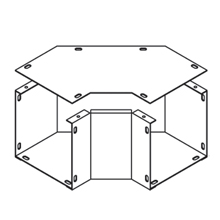 Product image for B-Line 33-L-SWEEP Wireway Elbow Fitting, Lay-In, 90Deg Elbow, Sweep Opening, NEMA 1, Steel, ANSI 61 Gray Painted, 3" X 3"