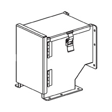 Product image for B-Line 126-12LE9C Wireway Elbow Fitting, Lay-in, 90? elbow, outisde opening, NEMA 12, Steel, ANSI 61 gray painted finish