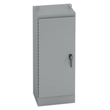 Product image for B-Line 723636-4FS3PT Ground Mounted Panel Enclosure, 72" x 36" x 36" NEMA 4, Hinged cover, 4FS3PT enclosure, Ground mount, Large single door, No mounting provisions, Carbon steel, S