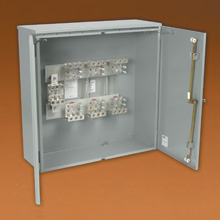 Product image for B-Line 484814-DDHRTCT-1N 3R, 12 gauge steel, ANSI 61 gray paint, Galvanized steel, Surface mount, 1P or 3P, Two over lapping doors