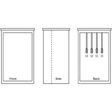Product image for B-Line CUP4411 Pad Mounted, Unmetered, 100,Three-Phase