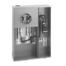 Product image for B-Line U224-MTB/150A Meter Breaker, 320 A, Manual circuit closing, Ring type, 3R, ANSI 61 gray painted, Studs, #4-600 MCM, Surface mount, 4 jaws, 1 position, 1?/3W, Underground feed