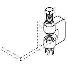 Product image for B-LINE B3036L-5/8ZN C-CLAMP, W/ LOCKNUT, 3/4" MAX FLANGE, 5/8"-11, ZN PLTD
