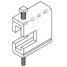 Product image for B-LINE B321-1HDG BM CLAMP, 3/8"-16
