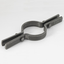 Product image for B-LINE B3373C-2 1/2PLN/PCBLK RISR CLAMP, 2 1/2", 3/8"-16 X 1 1/2" BOLT, PLASTIC CT, PLN