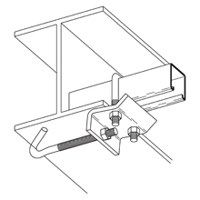 Product image for BLINE B760-22-J9ZN BEAM CLAMP