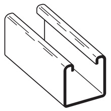 Product image for B-Line B24-240SS4 1-5/8"W x 1-5/8"H Channel, Solid (No Hole Pattern), 14ga, 20ft Length, Type 304 Stainless Steel