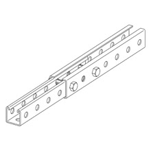 Product image for B-Line BTS22TH-120GLV 10 Foot 12 Gauge Hot Dip Galvanized Telescoping Channel Strut
