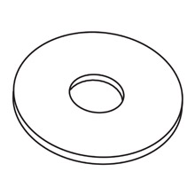 Product image for B-Line Series 1/4X11/2FFWZN Zinc Plated Flat Fender Washer