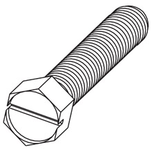 Product image for B-Line 5/16X11/4SHHMSZN 5/16 x 1-1/4 Inch Zinc Plated Slotted Hex Head Machine Screw