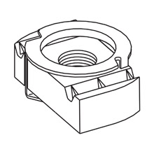 Product image for B-Line TN226ZN TWIRL-NUT, 7/16-IN.-