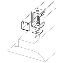 Product image for B-Line B616TG-9/16ZN 1/2 Inch Fluourescent Fixture Hanger Knockout