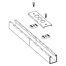 Product image for B-Line B619ZN Zinc Plated Knock Out Plate