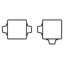 Product image for B-Line B718-2ZN Zinc Plated Universal Junction Box Hub