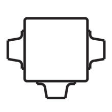 Product image for B-Line B718-3ZN UNIVERSAL JUNCTION