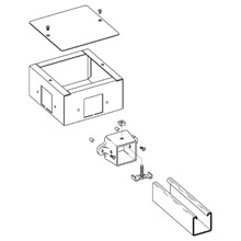 Product image for B-Line B719AL Aluminum Universal Junction Box Hub