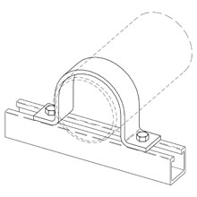 Product image for B-Line BFP2400-2 TWO HOLE PIPE CLAM