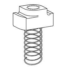 Product image for B-Line BFV223 5/16-18 Inch Glass Reinforced Polyurethane Fiberglass Channel Nut with Spring
