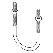 Product image for B-Line BFV501-11/2 U-BOLT WITH HEX