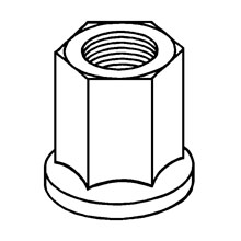 Product image for B-Line BFVATRHN3/8 16 Fiberglass Threaded Rod Nut