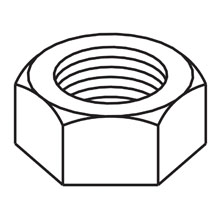 Product image for B-Line BFVHN1/2 1/2-13 Inch Glass Reinforced Polyurethane Fiberglass Hex Nut