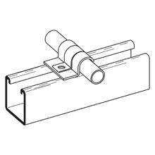 Product image for B-Line B2310ZN 3/8 Inch Zinc Plated 1-Hole Tubing Strap