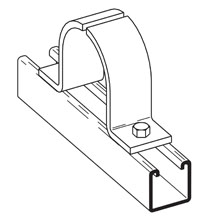 Product image for BLINE B437-8ZN 2PC PIPE STRAP