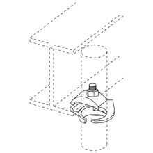 Product image for B-Line B671-1/2HDG 1/2 Inch Galvanized Edge Pipe Clamp