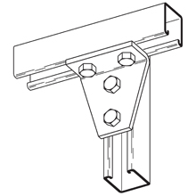 Product image for B-LINE B118HDG FOUR HOLE GUSSETTED