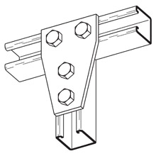 Product image for B-Line B136SS4 4-Hole Stainless Steel Tee Gusset Plate