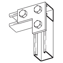 Product image for B-Line B140SS6 Stainless Steel Three Hole Corner Plate