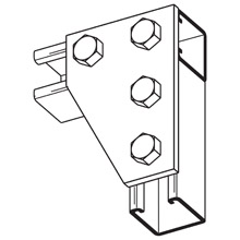 Product image for B-Line B142SS4 FOUR HOLE CORNER GUS