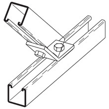 Product image for B-Line B154SS6 TWO HOLE OPEN ANGLE,