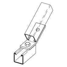 Product image for B-Line B163ZN 2-Hole 22.5 Degree Zinc Plated Open Angle