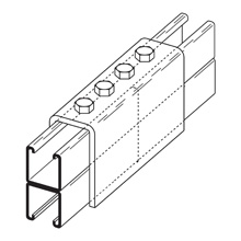 Product image for B-Line Series B172-22AGRN 4-Hole Green Splice Clevis for B11 or B22A Channel