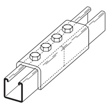 Product image for B-Line B172SS4 4-Hole Stainless Steel Splice Clevis for B22 or B52A Channel