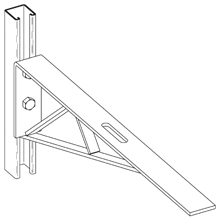 Product image for B-Line B192ZN 24 Inch Zinc Plated Bracket