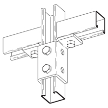 Product image for B-Line B272HDG 8-Hole Galvanized Double Wing Connection