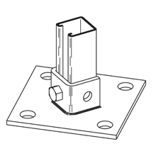 Product image for B-LINE B279SS4 POST BASE FOR 1 5/8-