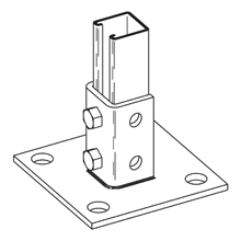 Product image for BLINE B280SQYZN 6X6X3-1/2 BASE
