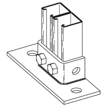 Product image for B-Line B281AFLHDG POST BASE 1 5/8"