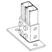 Product image for B-LINE B281FLGRN POST BASE FOR 1 5/