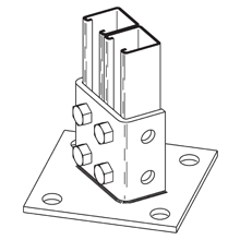Product image for B-LINE B281SS4 POST BASE FOR 1 5/8-